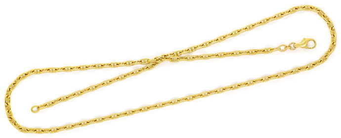 Foto 1 - Massive Goldkette im Steganker Muster 62cm 18K Gelbgold, K3003