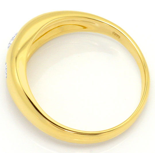 Foto 3 - Band Ring mit drei Diamanten 0,42ct River, 14K Gelbgold, R4764