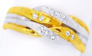 Foto 1 - Moderner Diamant-Ring Gold 14Karat Zweifarbig, S6066