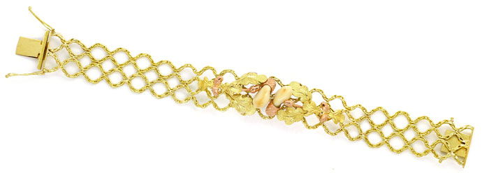 Foto 1 - Trachtenarmband mit Grandln in 14K Gelbgold und Rotgold, S9619